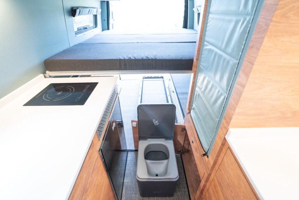 Trelino toilet in sprinter van