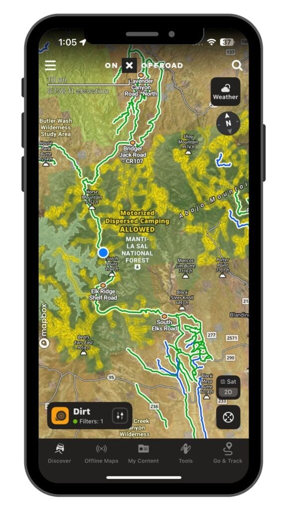 onx offroad screenshot on iphone