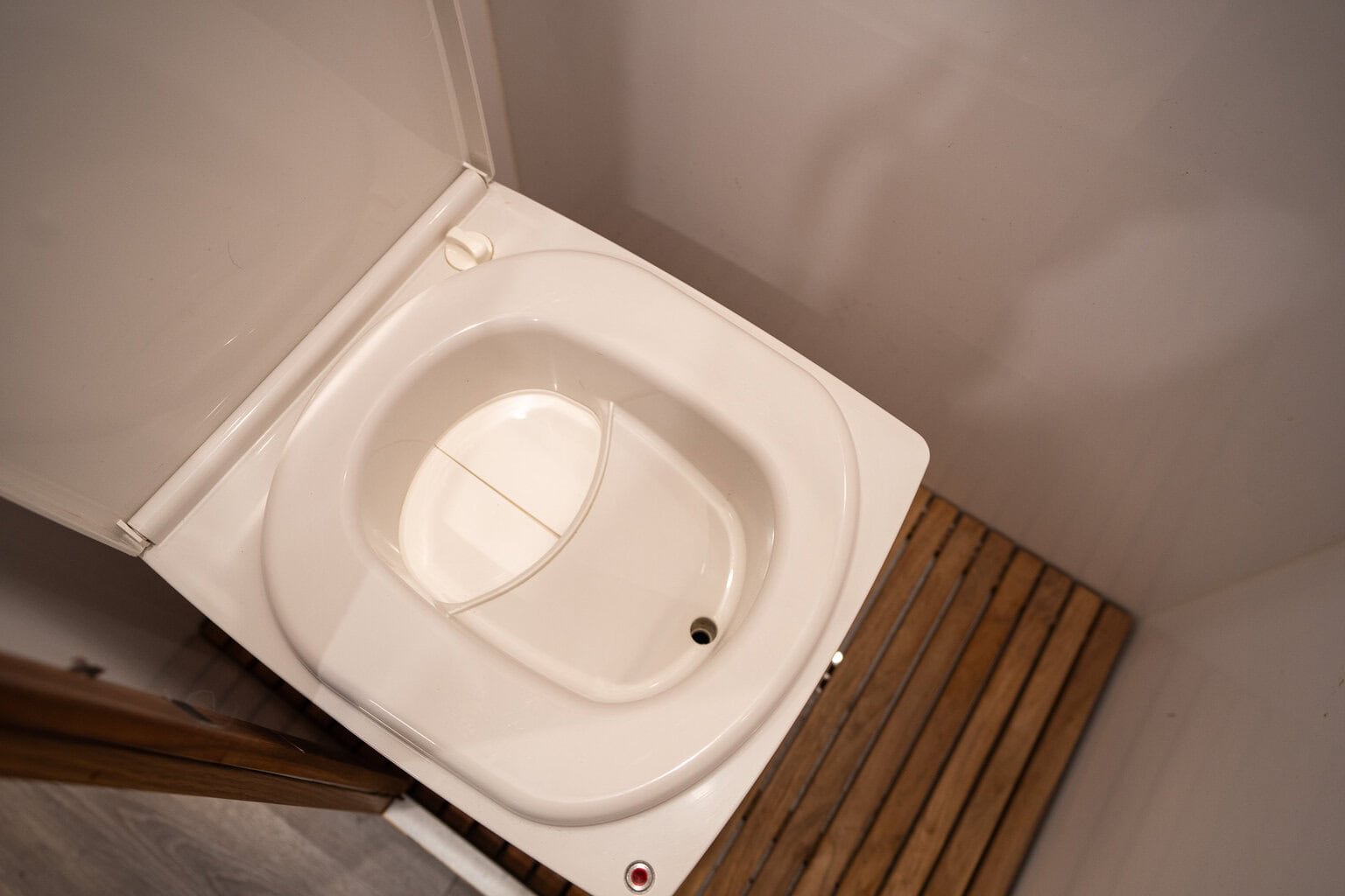 Cuddy Lite toilet in a camper