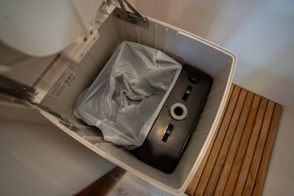 inside of the Cuddy Lite toilet